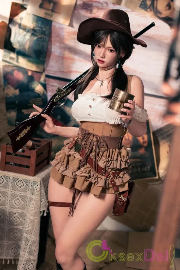 Sunflower - 2.2U Bezlya Dolls Silicone Skinny 162cm/5.31ft Real Size Real Western Cowgirl Sex Doll