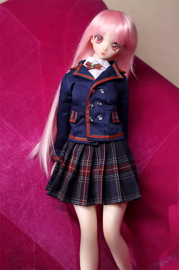 60cm Small Silicone Girl Love Doll with Pink Hair