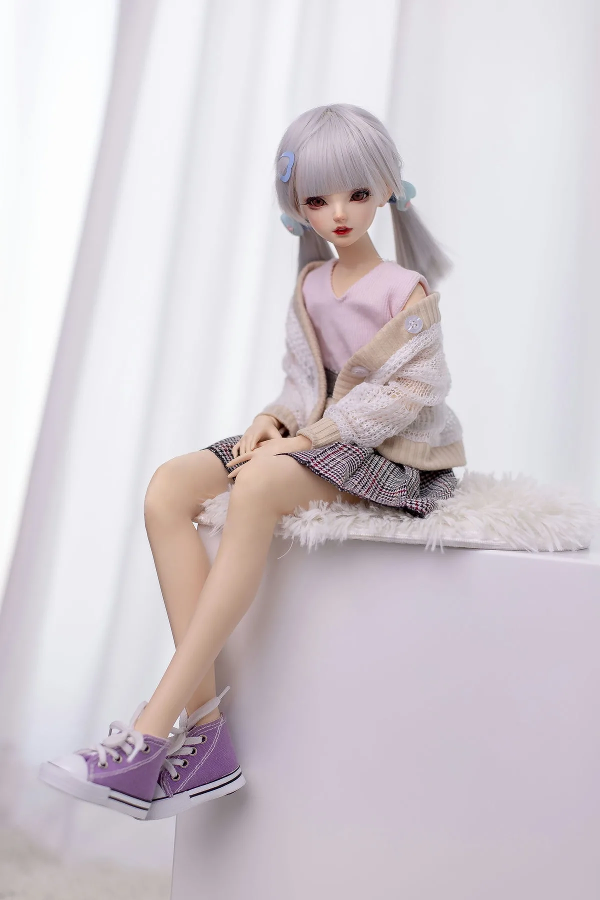 Pearl – 2ft3 (68cm) Cute Tiny Sex Doll With BJD Head